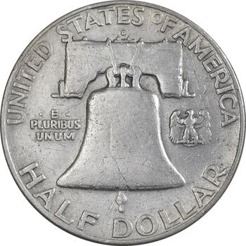 سکه نیم دلار 1952D فرانکلین - EF45 - آمریکا