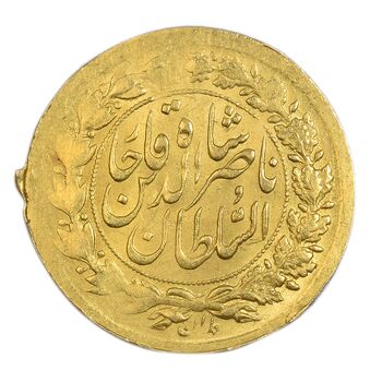 سکه طلا 5000 دینار 1305 تصویری - MS61 - ناصرالدین شاه