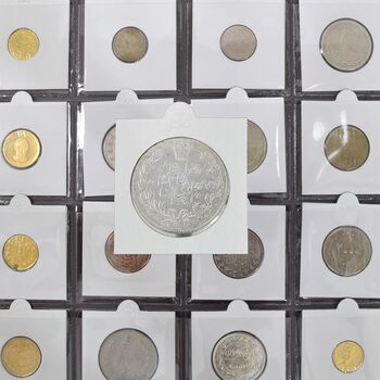 سکه 5000 دینار 1306 خطی - MS62 - رضا شاه