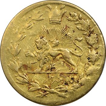 سکه طلا 5000 دینار 1314 خطی (تاریخ فشرده) - EF40 - مظفرالدین شاه