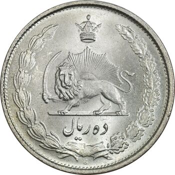 سکه 10 ریال 1324 - MS63 - محمد رضا شاه