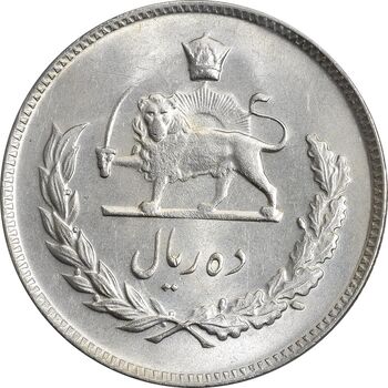 سکه 10 ریال 1347 - MS61 - محمد رضا شاه