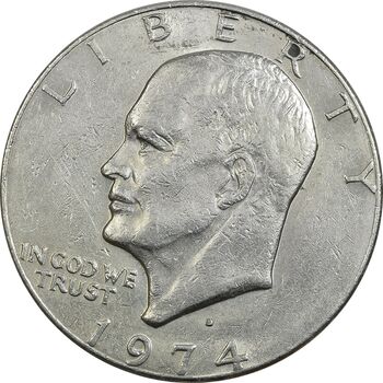 سکه یک دلار 1974D آیزنهاور - EF40 - آمریکا