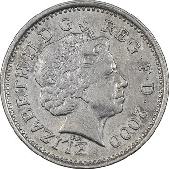 سکه 10 پنس 2000 الیزابت دوم - EF45 - انگلستان