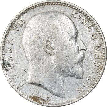 سکه 1 روپیه 1907 ادوارد هفتم - VF35 - هند