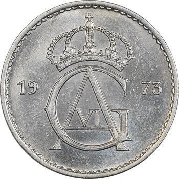 سکه 50 اوره 1973 گوستاو ششم - AU58 - سوئد