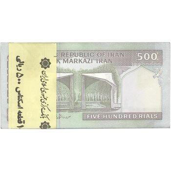بسته اسکناس 500 ریال (جعفری - شیبانی) - شماره بزرگ - UNC - جمهوری اسلامی
