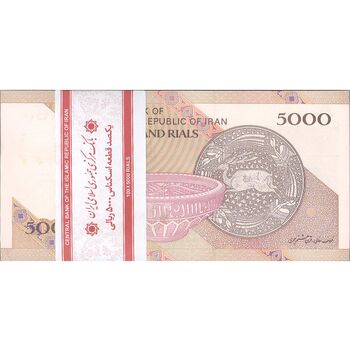 بسته اسکناس 5000 ریال امام (طیب نیا - سیف) - UNC - جمهوری اسلامی