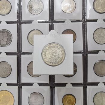 سکه 2000 دینار 1306 خطی - MS63 - رضا شاه