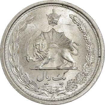 سکه 1 ریال 1313/0 (سورشارژ تاریخ) - MS63 - رضا شاه