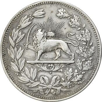 سکه 5000 دینار 1296 - EF40 - ناصرالدین شاه