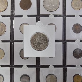 سکه 2000 دینار 1314 - ارور دو ضرب - VF30 - مظفرالدین شاه