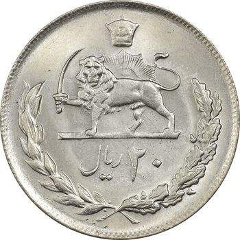 سکه 20 ریال 1357 - MS63 - محمد رضا شاه