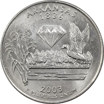 سکه کوارتر دلار 2003P ایالتی (آرکانزاس) - MS63 - آمریکا
