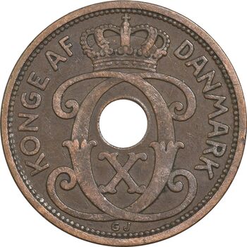 سکه 5 اوره 1927 کریستیان دهم - EF40 - دانمارک