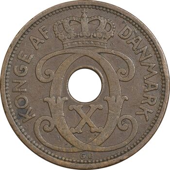 سکه 5 اوره 1927 کریستیان دهم - EF40 - دانمارک