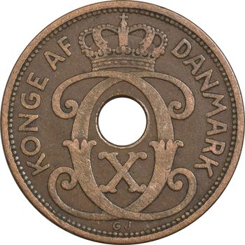 سکه 5 اوره 1927 کریستیان دهم - EF40 - دانمارک