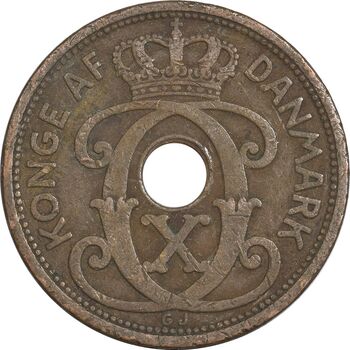سکه 5 اوره 1927 کریستیان دهم - VF35 - دانمارک