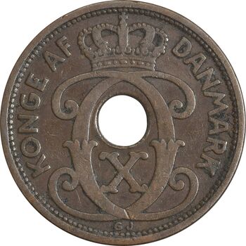 سکه 2 اوره 1927 کریستیان دهم - EF40 - دانمارک
