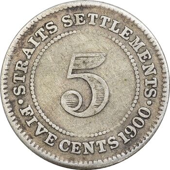 سکه 5 سنت 1900 ویکتوریا - EF45 - شهرک‌ های تنگه