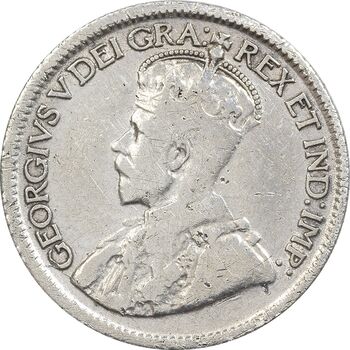 سکه 10 سنت 1920 جرج پنجم - EF45 - کانادا