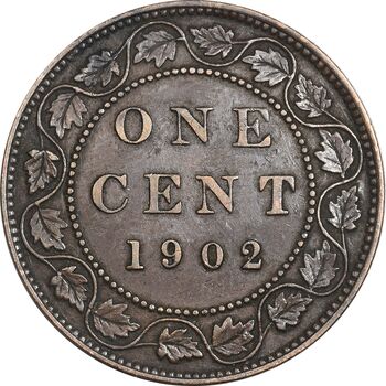 سکه 1 سنت 1902 ادوارد هفتم - EF45 - کانادا