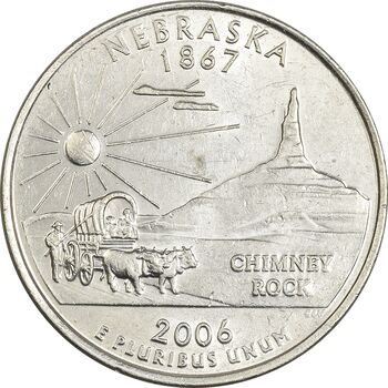 سکه کوارتر دلار 2006D ایالتی (نبراسکا) - AU58 - آمریکا