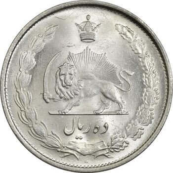 سکه 10 ریال 1323 - MS63 - محمد رضا شاه