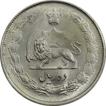 سکه 10 ریال 1324 - MS63 - محمد رضا شاه