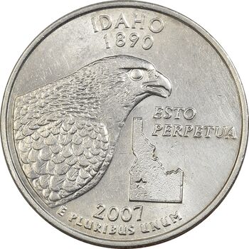 سکه کوارتر دلار 2007D ایالتی (آیداهو) - MS61 - آمریکا