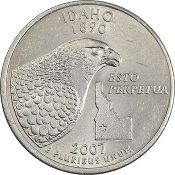 سکه کوارتر دلار 2007P ایالتی (آیداهو) - MS61 - آمریکا