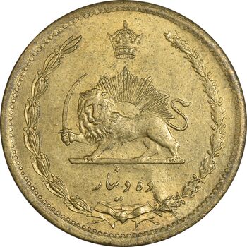 سکه 10 دینار 1316 برنز - MS63 - رضا شاه
