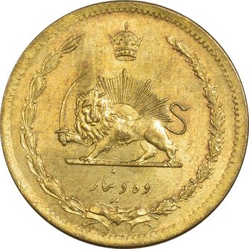 سکه 10 دینار 1317 برنز - MS62 - رضا شاه