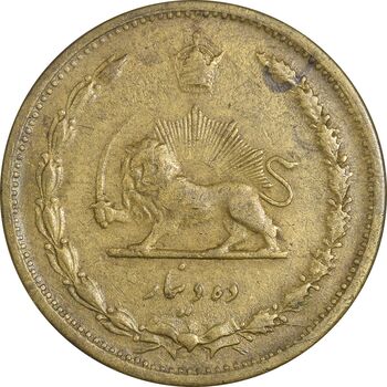 سکه 10 دینار 1319 برنز - EF40 - رضا شاه