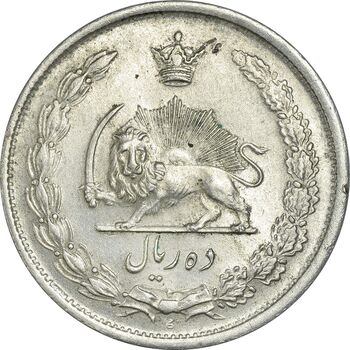 سکه 10 ریال 1323 - MS62 - محمد رضا شاه