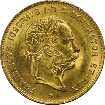 سکه 10 فرانک (4 فلورین) 1892 فرانتس یوزف یکم (طلا) - MS64 - اتریش