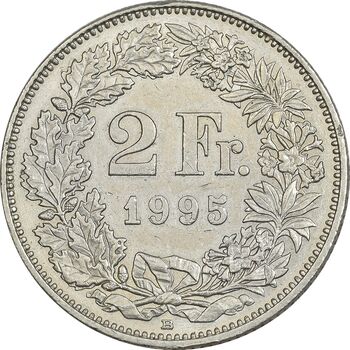 سکه 2 فرانک 1995 دولت فدرال - EF45 - سوئیس