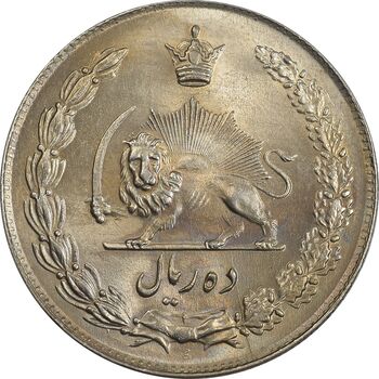 سکه 10 ریال 1343 (ضخیم) - MS62 - محمد رضا شاه