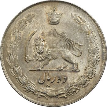 سکه 10 ریال 1343 (ضخیم) - MS61 - محمد رضا شاه