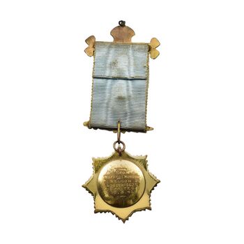 نشان برنز افتخار ماسونی 1945 - روبان و جعبه فابریک - AU - انگلستان