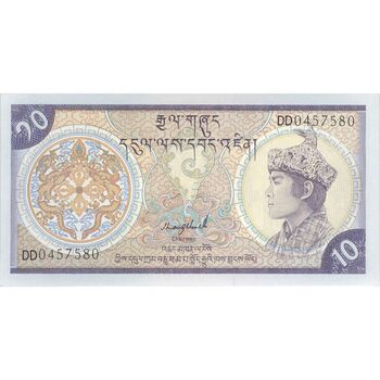 اسکناس 10 نگولتروم (آشی سونام وانگچوک) جیگمه سینگیه وانگچوک - تک - UNC63 - بوتان
