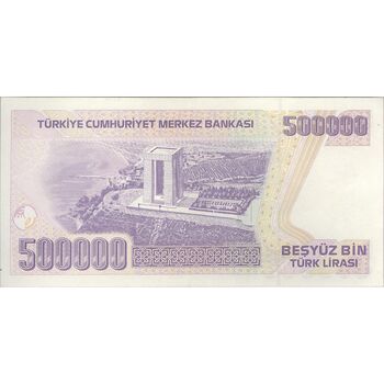 اسکناس 500000 لیره بدون تاریخ (1997) سری L جمهوری - تک - UNC63 - ترکیه