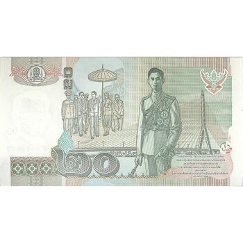 اسکناس 20 بات 2546 (2003) بومیپول آدولیاده - دواکولا-چائویزیت - تک - UNC63 - تایلند