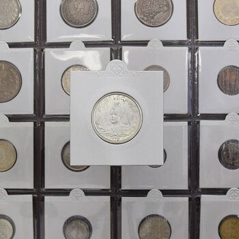 سکه 2000 دینار 1334 تصویری - ارور چرخش 135 درجه - MS60 - احمد شاه