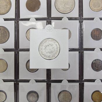 سکه 2000 دینار 1330 خطی (ضرب برلین) - EF40 - احمد شاه