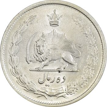سکه 10 ریال 1323 - MS60 - محمد رضا شاه