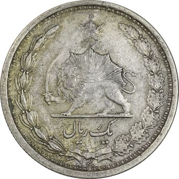 سکه 1 ریال 1313/2 - سورشارژ تاریخ نوع دو - EF45 - رضا شاه