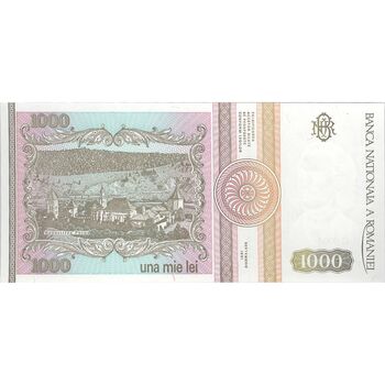 اسکناس 1000 لئو 1991 جمهوری - تک - UNC64 - رومانی