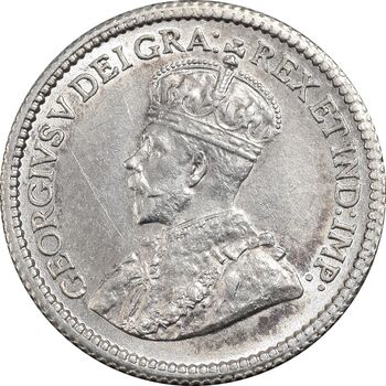 سکه 5 سنت 1912 جرج پنجم - MS62 - کانادا