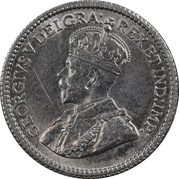 سکه 5 سنت 1912 جرج پنجم - MS62 - کانادا
